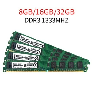 32GB 16GB 8GB 4GB DDR3 1333MHz Intel DIMM RAM Computer Memory For Kingston Lot - Picture 1 of 17