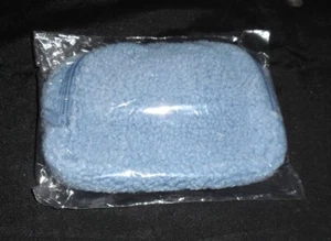 :: ULTA BEAUTY FUZZY FLEECE SHERPA BELT BAG FANNY PACK POUCH blue 7x9 NEW :: - Picture 1 of 2