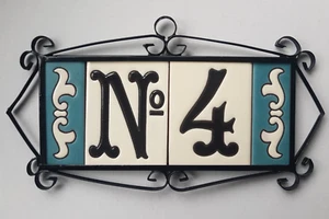 Costa Spanish hand-painted Ceramic Black & White Numbers Tiles 10 x 7.5cm - Picture 1 of 37