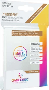 7 Wonders™ MATTE CARD GAME SLEEVES Clear (50 count) Code Brown | Gamegenic - Picture 1 of 3
