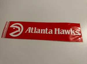 Vintage NBA Atlanta HAWKS Logo Bumper Sticker 3”x11” Strip Decal - Picture 1 of 3