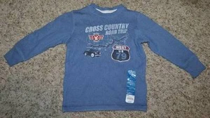 Boys Shirt Sonoma Blue Cross Country Road Trip Long Sleeve Thermal Shirt-sz 4 - Picture 1 of 5
