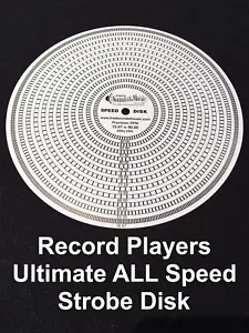 Strobe ALL Speed Disk For Record Players, Best Turntable RPM Disc 60Hz sku6398 - Picture 1 of 12