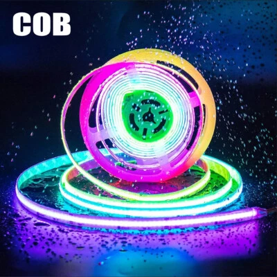 12V WS2811 COB LED Strip Light 720led/m RGB IC Addressable Flexible DIY Lighting - Image 1 of 4
