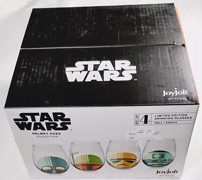 JoyJolt 4 限量版饮酒眼镜星球大战头盔色调系列 19 盎司 — 第 1/4 张图片