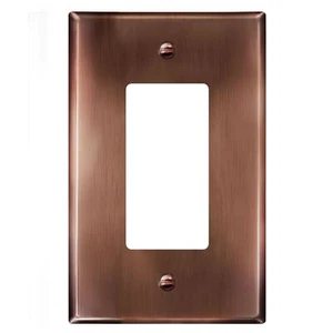 Decorator Switch or Receptacle Metal Wall Plate Stainless Steel Outlet Cover ... - Picture 1 of 7