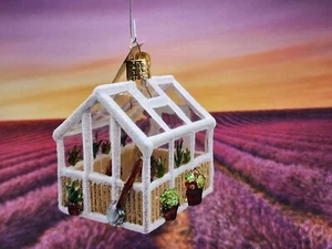 ANTIGUO MUNDO NAVIDAD INVERNADERO VIDRIO SOPLADO ADORNO NAVIDAD 20121 - Imagen 1 de 6