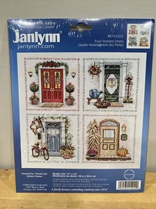 Janlynn Counted Cross Stitch Kit Four Seasons Doors 14x14” - Sealed - Picture 1 of 8