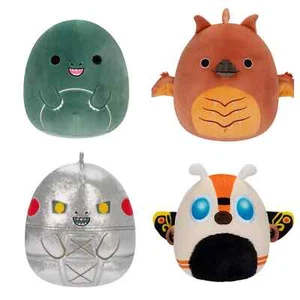 Squishmallows Kellytoy 8" Set Godzilla Mothra Rodan Mechagodzilla Pack of 4 - Picture 1 of 13