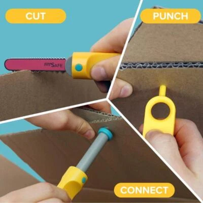 Makedo Cardboard Construction Tool Kit Creative Preschool Early Learning Toy NEW - Image 1 of 2