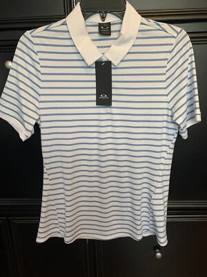 Camisa polo de golf Oakley Enjoy a rayas para mujer 532357 - Elige la talla - Foto 1 de 4
