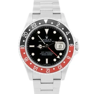 RARE 2007 CARD Rolex GMT-Master II COKE Red RECTANGLE No-Holes 40mm 16710 BOX - Picture 1 of 9