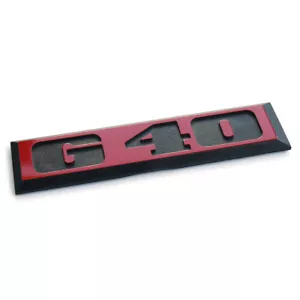 Original VW Polo II 86C G40 Schriftzug hinten Heckklappe Emblem rot schwarz OEM - Bild 1 von 2