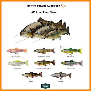 Savage Gear 4D Line Thru Trout Lure |  NEW Predator Fishing | 15,20 & 25cm | NEW