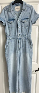 NWOT Juicy Couture Jean Jumpsuit Light Wash Coveralls Size M Medium - Picture 1 of 8