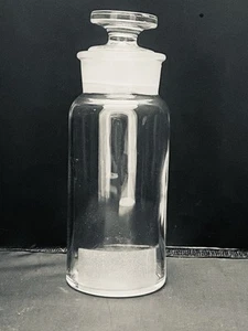 Vintage NOS Glas Apothekerflasche T.C. Wheaton geschliffener Glasstopfen 6" Made in USA - Bild 1 von 5