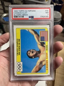 1983 Topps Greatest Olympians Muhammad Ali Cassius Clay #92 PSA 7 NM with Rings - Picture 1 of 2