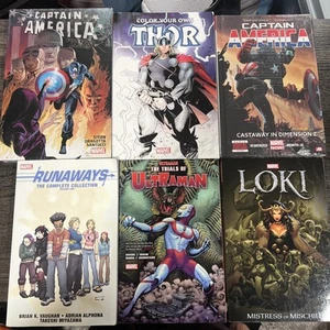 Marvel Comics Graphic Novel Lot Captain America Loki Ultraman Runaways - Picture 1 of 14