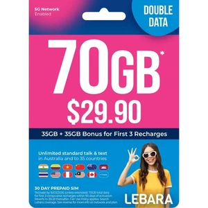Lebara $29.90 Starter Pack PrePaid SIM Card - Picture 1 of 1