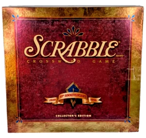 Vintage 1998 Deluxe 50th Anniversary Scrabble Collector's Edition 100% COMPLETE - Picture 1 of 17