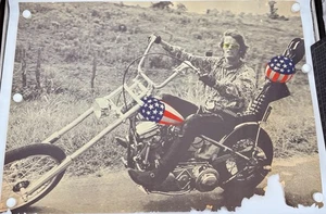 PÓSTER CHOPPER MOTO EASY RIDER VINTAGE 1969 Peter Fonda Capitán América - Imagen 1 de 7