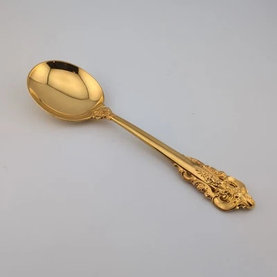 Cuchara sopa Wallace Golden Grande barroca de plata esterlina crema - 6 1/8" Foto 1 de 3