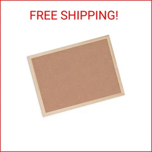 U Brands Cork Bulletin Board,18 x 24 Inches, Light Birch Wood Frame (265U00-01) - Picture 1 of 2