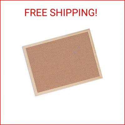 U Brands Cork Bulletin Board,18 x 24 Inches, Light Birch Wood Frame (265U00-01) - Image 1 of 2