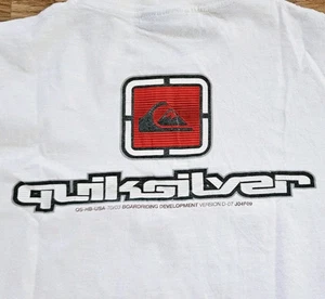 Rare Vintage Y2K Quicksilver Surf Boarding T-Shirt Company Tech Men’s Medium  - Picture 1 of 9