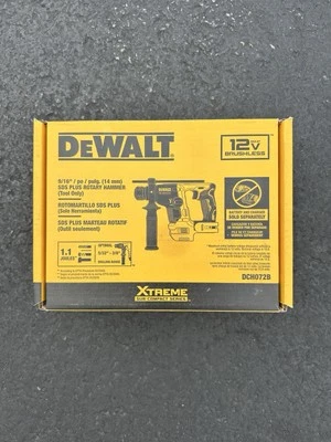 DeWalt DCH072B 12v Brushless 9/16" SDS Plus Rotary Hammer (Tool Only) Fast Ship - Image 1 of 2