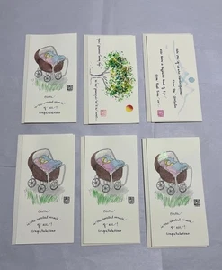 6 handbemalte Aquarell Notizkarten Jane Stone - Bild 1 von 5