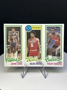 1980-81 Topps - Julius Erving, John Long, Ricky Sobers #49-1-88 - Picture 1 of 9