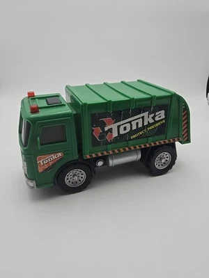 Hasbro 2010 Tonka Recycling Green Dump Truck Toy Lights And Sound Work 12" - Image 1 of 4