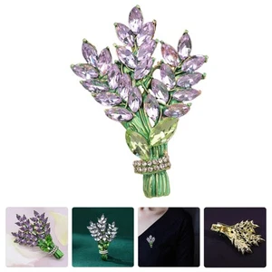 2 Count Lavender Brooch Work Women Vintage Brooches Jewelry Flower Lapel Pin - Zdjęcie 1 z 12