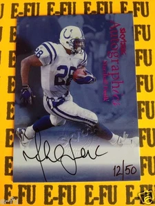 1999 Skybox Autographics MARSHALL FAULK Purple LOW #ed 12/50 Colts Auto RARE - Picture 1 of 1