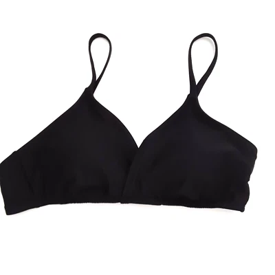 Top de bikini negro Shade & Shore para mujer L (12-14) triángulo con sobreplice Foto 1 de 4