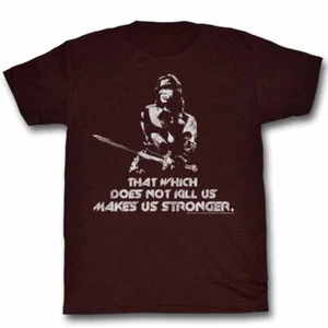 Conan The Barbarian Stronger Maroon T-Shirt - Picture 1 of 2