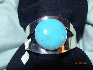 Jay King Turquoise Azure Peaks Sterling Silver Cuff HSN orig. $343 - Picture 1 of 11