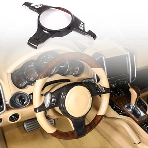 Cubierta de cuadro de volante de fibra de carbono real para Porsche Cayenne 2011-2017 - Imagen 1 de 12