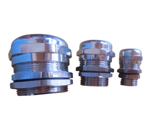 Cable Gland, Chrome - M16 (Internal diameter: 10mm) - IP68 - Picture 1 of 3