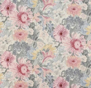 Jane Churchill Curtain Fabric 'VITA - PINK' 3.7 METRES (370cm) LINEN BLEND - Picture 1 of 6