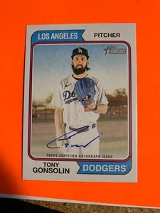 2023 TOPPS HERITAGE TONY GONSOLIN AUTOGRAFO DODGERS ~ #ROA-TG - Foto 1 di 1