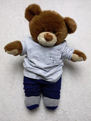 BAB Build A Bear Workshop 2010 Brown Fluffy 15" Plush Teddy Bear Clothes - Image 1 of 4