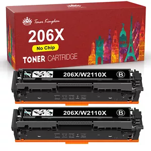 2x tóner negro W2110X para HP 206X LaserJet Pro M283cdw M282nw M255dw sin chip - Imagen 1 de 6
