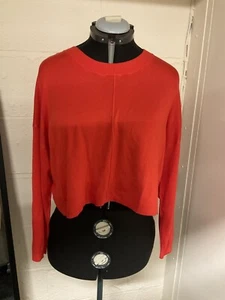 ASOS cropped orange long sleeve top size 14 - Picture 1 of 4