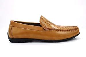 Zapatos de vestir para hombre Stacy Adams mocasines de cuero tostado conroy 25702 - Imagen 1 de 5