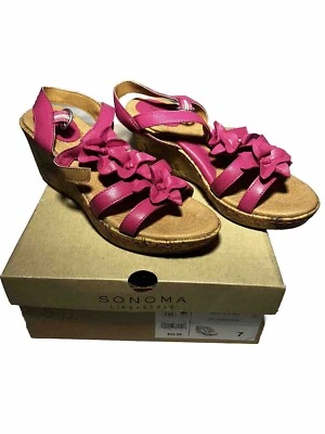 Sonoma Life+Style (SNLADEEPINK) Size 7; Pink Floral - Image 1 of 4
