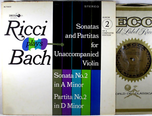 DECCA GOLD STEREO Bach RUGGIERO RICCI Sonatas & Partitas Album 2 DL-710151 EX