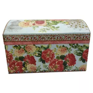 Punch Studio Rose Flower Ostrich Multicolor Chest Trunk Box The Gifted Line - Picture 1 of 12