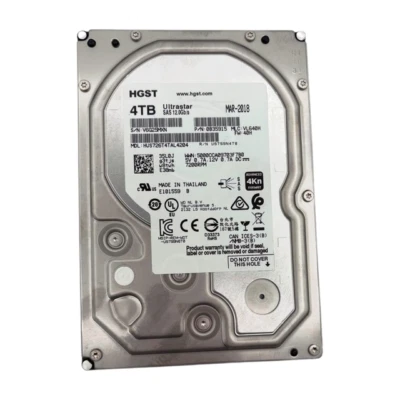 HGST HUS726T4TAL4204 4TB 7200 SAS 12GBPS 3.5" Hard Drive 0B35915 w60 - Image 1 of 2